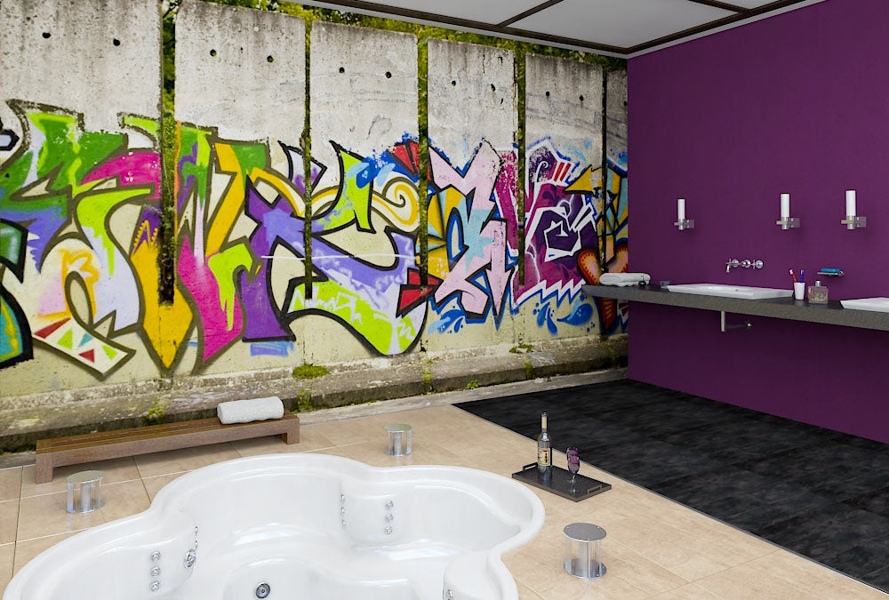 Fototapete Nr. 3491 - Graffiti Betonelemente