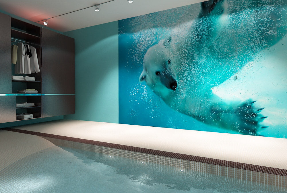 Fototapete Nr. 3894 - Icebear under water