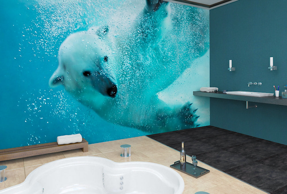 Fototapete Nr. 3894 - Icebear under water