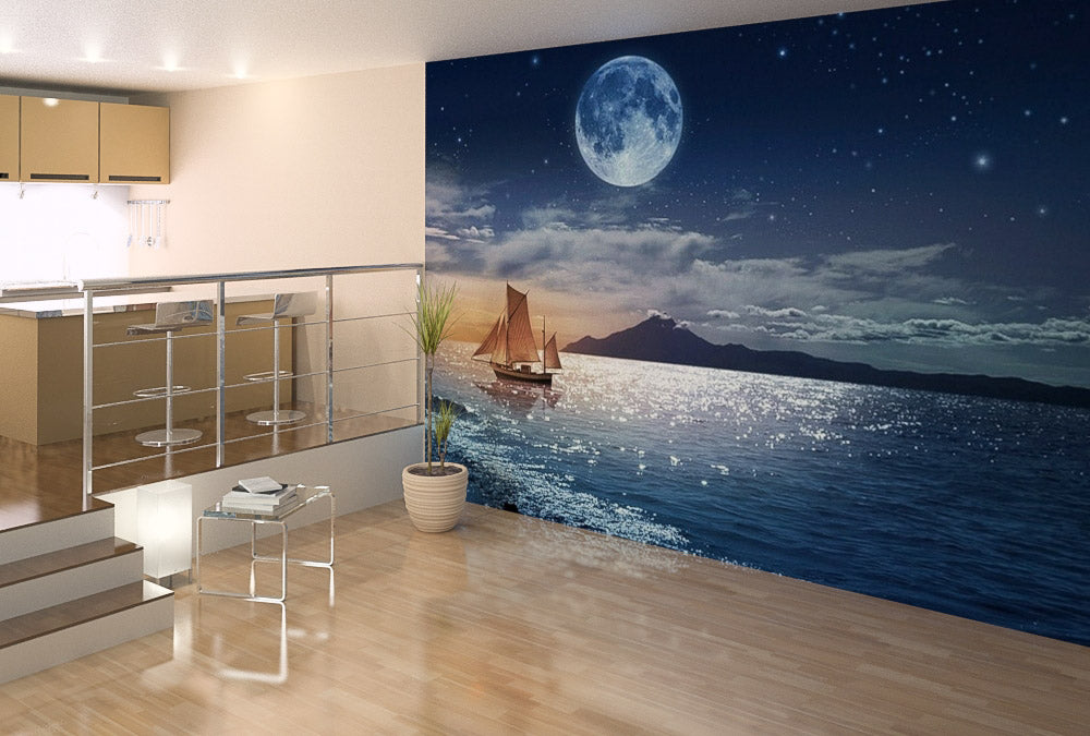 Fototapete Nr. 4433 - Moonlight Sailing