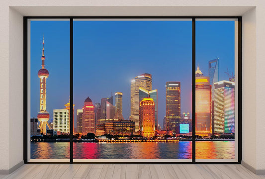 Fototapete Nr. 2988 - Penthouse Shanghai Skyline